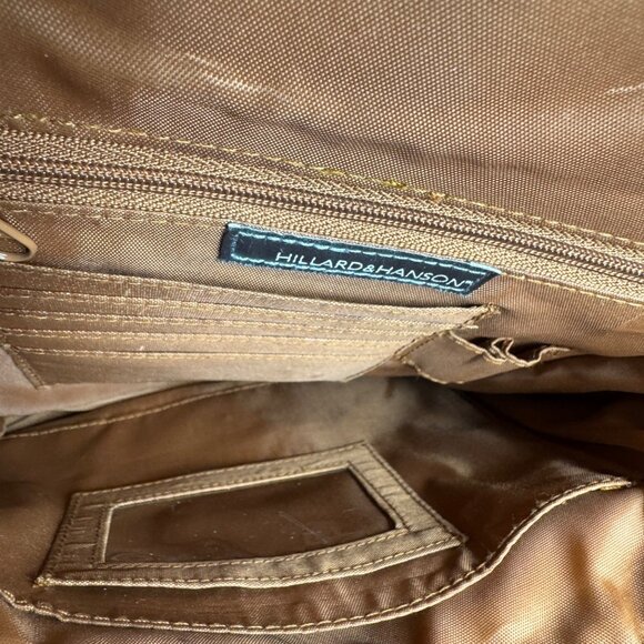 Hillard & Hanson Brown Genuine Leather Backpack Purse With Adjustable Straps - Picture 10 of 10